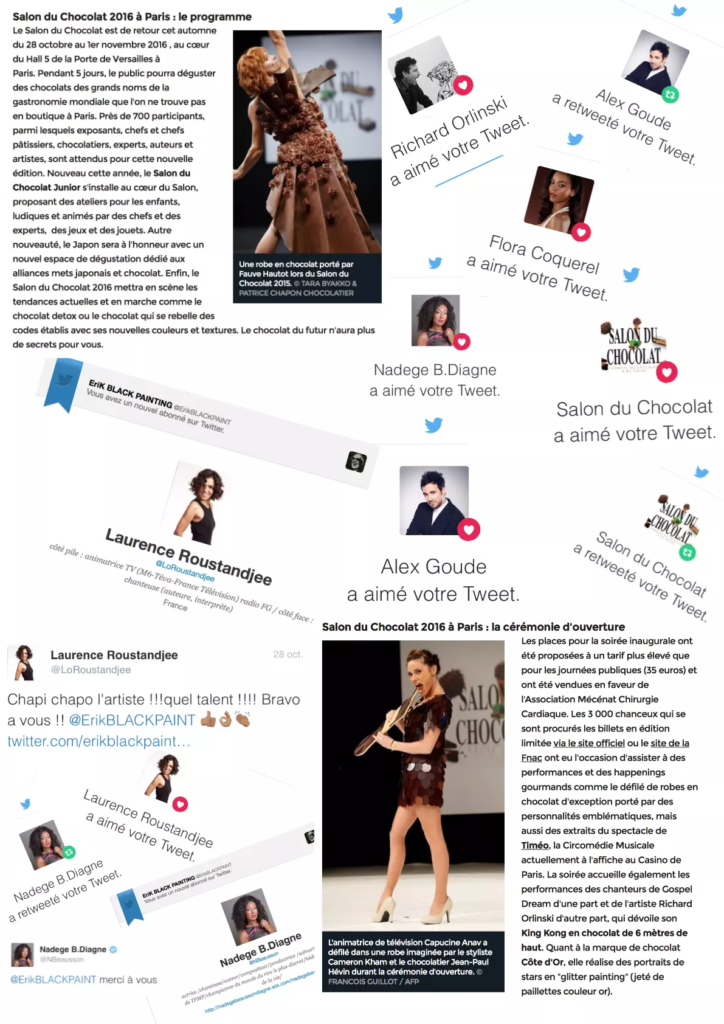 posts et avis des célébrités