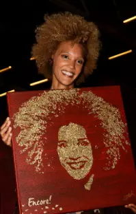 portrait paillettes live par erik black